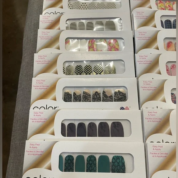 Color Street nail polish, 14 exclusive GLITTER/DESIGN colors, Brand new, sealed